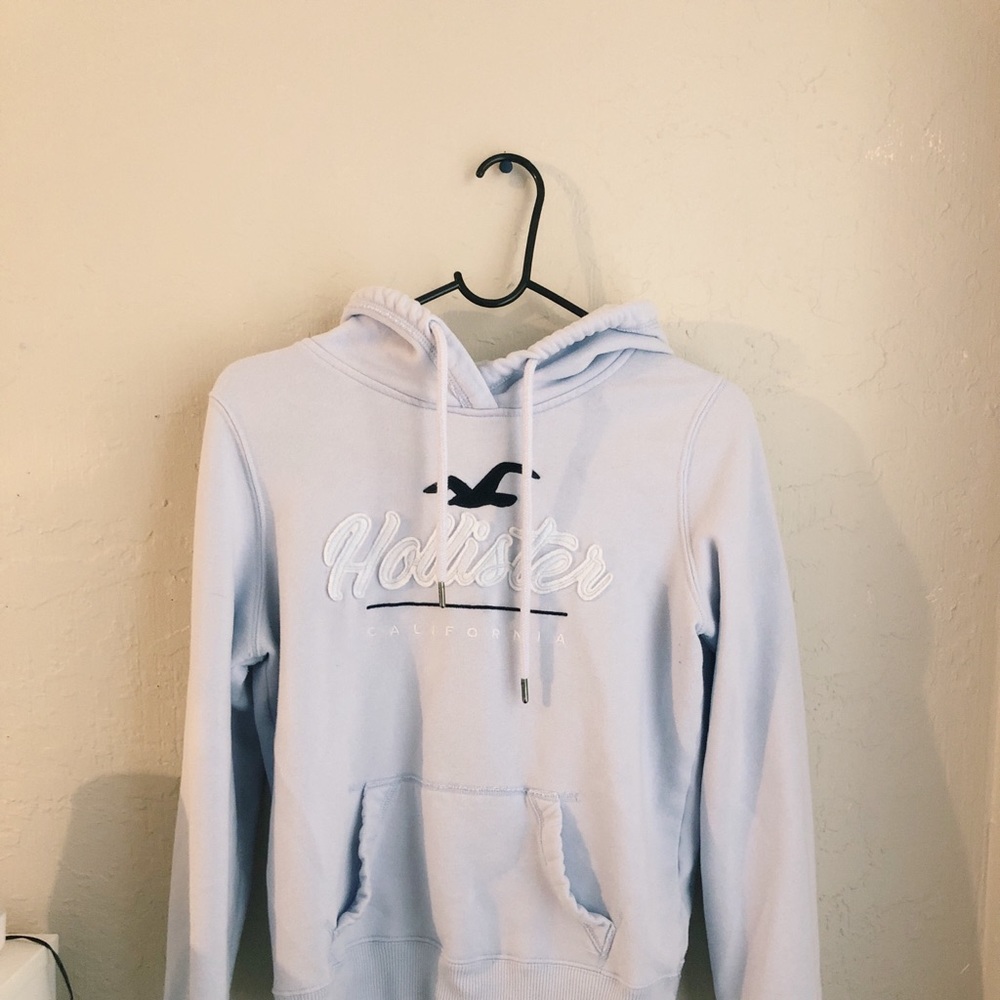 Light blue hollister sweatshirt